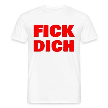 Fick dich - Männer T-Shirt - Weiß - Vorne - AI Model Male 178 dark (178cm)