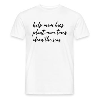 nature conservation - Men's T-Shirt - white - Front - AI Model Male 178 dark (178cm)