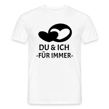 Du & Ich für immer - Männer T-Shirt - Weiß - Vorne - AI Model Male 178 dark (178cm)