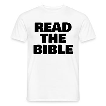 LIS LA BIBLE - T-shirt homme - blanc - Devant - AI Model Male 178 dark (178cm)
