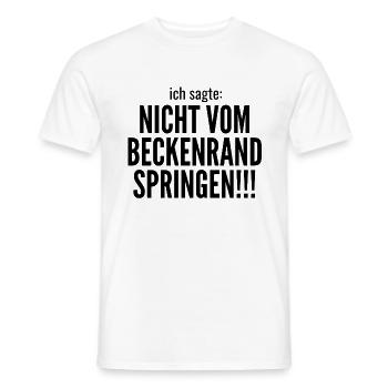 BADEMEISTER RETTUNGSSCHWIMMER Sprüche - Männer T-Shirt - Weiß - Vorne - AI Model Male 178 dark (178cm)