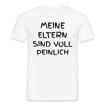 Meine Eltern sind voll peinlich - Männer T-Shirt - Weiß - Vorne - AI Model Male 178 dark (178cm)
