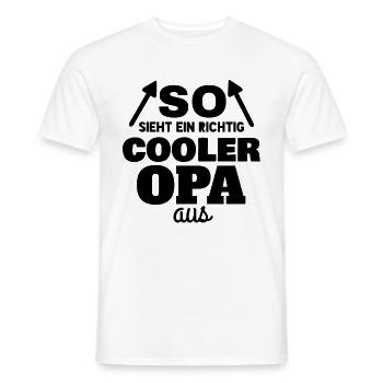 SO SIEHT EIN RICHTIG COOLER OPA AUS - Männer T-Shirt - Weiß - Vorne - AI Model Male 178 dark (178cm)