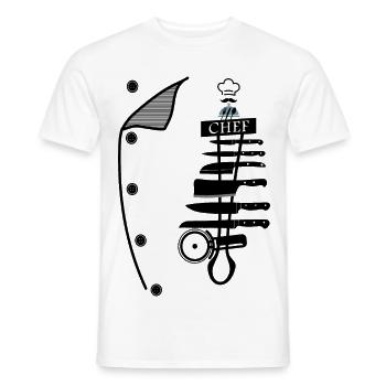 Küchenchef - Männer T-Shirt - Weiß - Vorne - AI Model Male 178 dark (178cm)