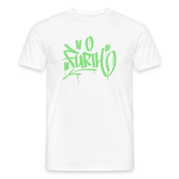 Fürth T Shirt Graffiti - Männer T-Shirt - Weiß - Vorne - AI Model Male 178 dark (178cm)