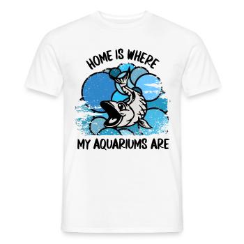 Aquarium Aquarianer Fische Zierfische Aquaristik - Männer T-Shirt - Weiß - Vorne - AI Model Male 178 dark (178cm)