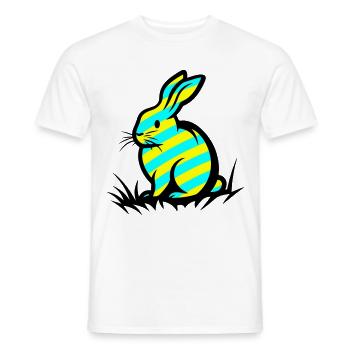 Ostern Symbol Hase - Männer T-Shirt - Weiß - Vorne - AI Model Male 178 dark (178cm)