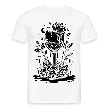 Vibrant Jungle Leaf Pattern T-Shirt - Men's T-Shirt - white - Front - AI Model Male 178 dark (178cm)