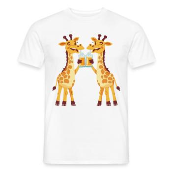 Girafe Bande Dessinée Animal Bière Drôle Alcool - T-shirt homme - blanc - Devant - AI Model Male 178 dark (178cm)