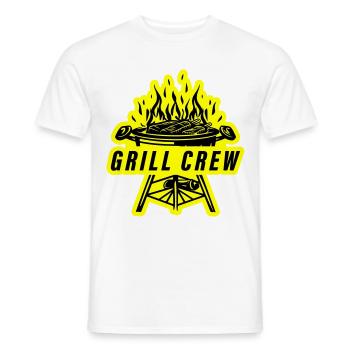 Grill Crew Grilling - Men's T-Shirt - white - Front - AI Model Male 178 dark (178cm)