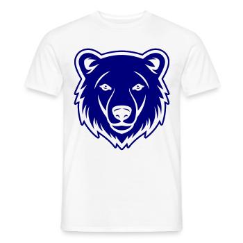 Polar Bear Head Polar Bear - Men's T-Shirt - white - Front - AI Model Male 178 dark (178cm)