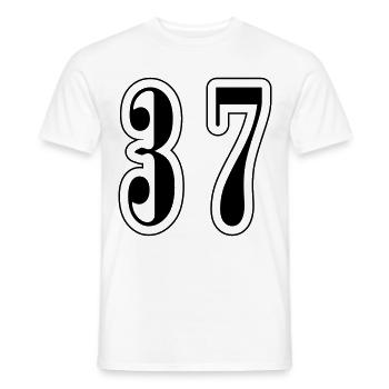 37 Symbole numérique - T-shirt homme - blanc - Devant - AI Model Male 178 dark (178cm)