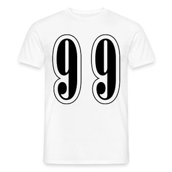 99 Symbole numérique - T-shirt homme - blanc - Devant - AI Model Male 178 dark (178cm)