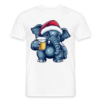 Mammut Bière Noël Noël - T-shirt homme - blanc - Devant - AI Model Male 178 dark (178cm)