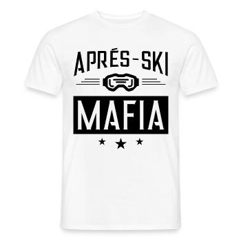 Après Ski Mafia Saying - Men's T-Shirt - white - Front - AI Model Male 178 dark (178cm)