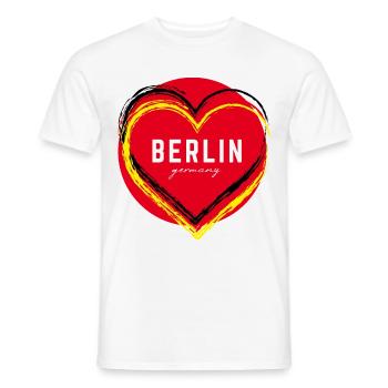 Berlin Deutschland Fan Flagge Design T Shirt - Männer T-Shirt - Weiß - Vorne - AI Model Male 178 dark (178cm)