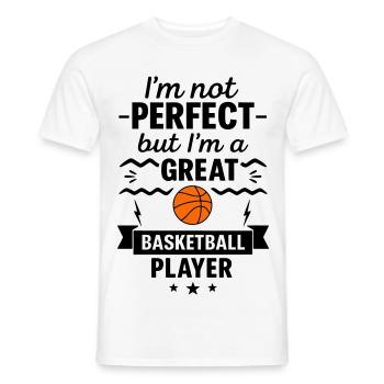Pas parfait mais un grand basketteur - T-shirt homme - blanc - Devant - AI Model Male 178 dark (178cm)