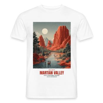 Vallée de la Martienne - T-shirt homme - blanc - Devant - AI Model Male 178 dark (178cm)