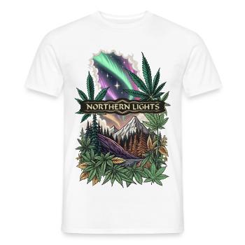 NORTHERN LIGHTS - Männer T-Shirt - Weiß - Vorne - AI Model Male 178 dark (178cm)