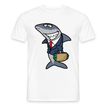 méchant hai de requin locataire hai de l’immobilier hai immobilier cadeau - T-shirt homme - blanc - Devant - AI Model Male 178 dark (178cm)
