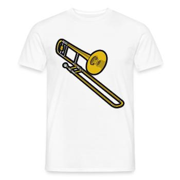 Posaune Posaunist Musiker Blechbläser Tenor Alt - Männer T-Shirt - Weiß - Vorne - AI Model Male 178 dark (178cm)
