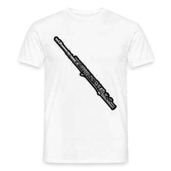 Flûte flûte flûte oboe Flûtiste Flûtiste Flûtiste Musikverein - T-shirt homme - blanc - Devant - AI Model Male 178 dark (178cm)