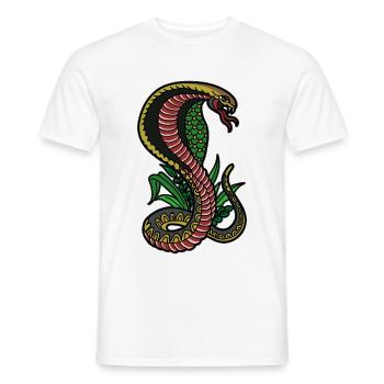 COBRA - T-shirt homme - blanc - Devant - AI Model Male 178 dark (178cm)