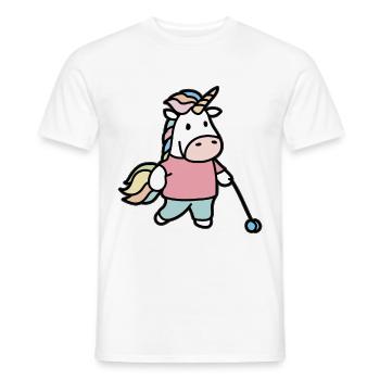 Einhorn mit Jojo - Männer T-Shirt - Weiß - Vorne - AI Model Male 178 dark (178cm)