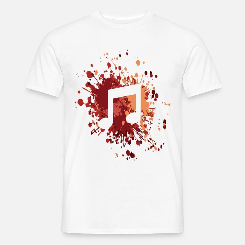 Music Note Symbol Color Splash - Männer T-Shirt - Weiß