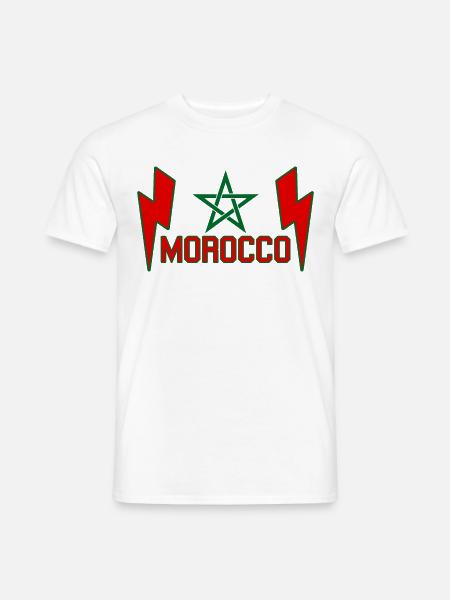 Marokko Star Marokko Macht - Männer T-Shirt - Weiß