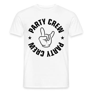 Party Crew Hand Symbol - Men's T-Shirt - white - Front - AI Model Male 178 dark (178cm)