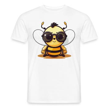 Brummende Bienen gehören zum Sommer wie Eis und So - Männer T-Shirt - Weiß - Vorne - AI Model Male 178 dark (178cm)