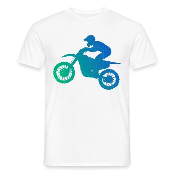 Freestyle Motocross Supermoto Dirt Bike Motocross - Männer T-Shirt - Weiß - Vorne - AI Model Male 178 dark (178cm)