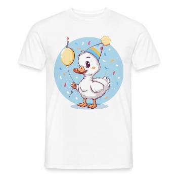 Goose Birthday Baby - Men's T-Shirt - white - Front - AI Model Male 178 dark (178cm)