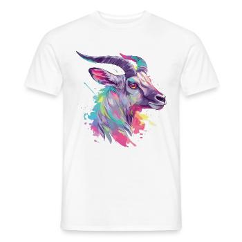 Antilope Animal Afrique Safari Savane Nature sauvage Coloré - T-shirt homme - blanc - Devant - AI Model Male 178 dark (178cm)