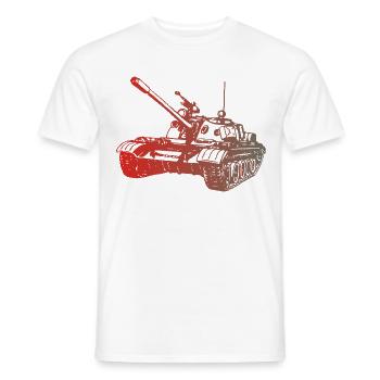 Panzer T55 Russischer Kampfpanzer - Männer T-Shirt - Weiß - Vorne - AI Model Male 178 dark (178cm)