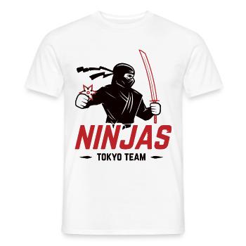Ninja - T-shirt homme - blanc - Devant - AI Model Male 178 dark (178cm)