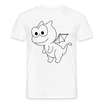 Drache Comic Tier - Männer T-Shirt - Weiß - Vorne - AI Model Male 178 dark (178cm)