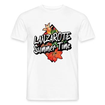 Lanzarote Sommer Sonne Strand Meer Palmen Urlaub - Männer T-Shirt - Weiß - Vorne - AI Model Male 178 dark (178cm)