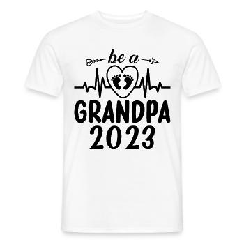 Werdender Opa 2023, 2023 werde ich Opa, 2023 Opa - Männer T-Shirt - Weiß - Vorne - AI Model Male 178 dark (178cm)