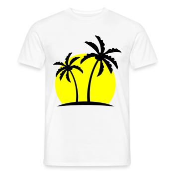 Symbole de Palm Island - T-shirt homme - blanc - Devant - AI Model Male 178 dark (178cm)