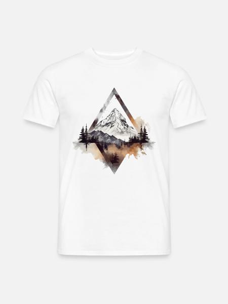 Berg Berge Bergsteigen Klettern Wandern Natur - Männer T-Shirt - Weiß