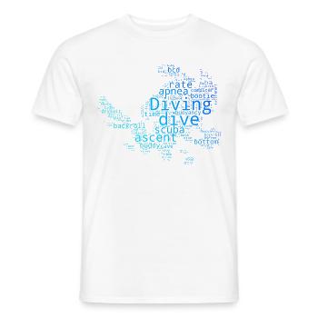 Hommes Femmes Scuba Diver Free Dive Scuba Diver - T-shirt homme - blanc - Devant - AI Model Male 178 dark (178cm)