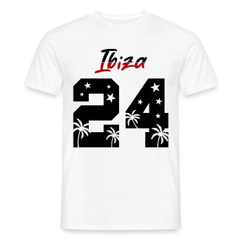 Ibiza 24 - T-shirt homme - blanc - Devant - AI Model Male 178 dark (178cm)