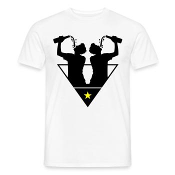 Drinker Team Bottle - Men's T-Shirt - white - Front - AI Model Male 178 dark (178cm)
