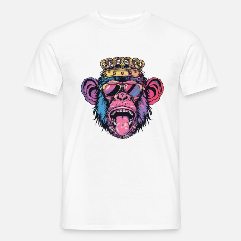 Affe Comic Lustig Party - Männer T-Shirt - Weiß