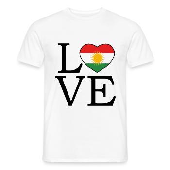 Drapeau du Kurdistan Bakur Bashur Rojava Rojhlt Newroz - T-shirt homme - blanc - Devant - AI Model Male 178 dark (178cm)