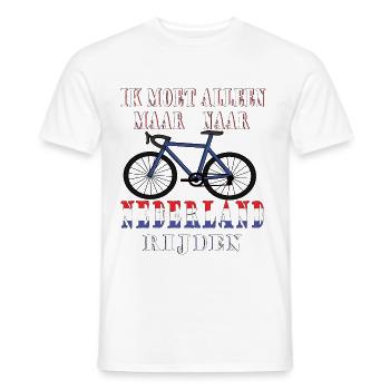 Radsport ich muss nur nach Holland Rad fahren - Männer T-Shirt - Weiß - Vorne - AI Model Male 178 dark (178cm)