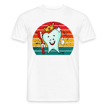 Zahnarzt Zahnarzthelferin Zahnbürste I Geschenk - Männer T-Shirt - Weiß - Vorne - AI Model Male 178 dark (178cm)