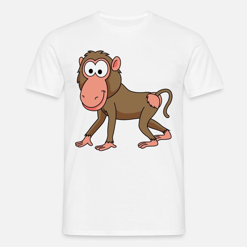 Monkey affe comic - Männer T-Shirt - Weiß